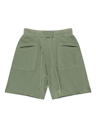 R13 drawstring-waistband shorts - Groen