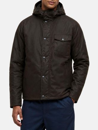 Barbour Giubbotto imbottito in cotone cerato impermeabile con cappuccio
