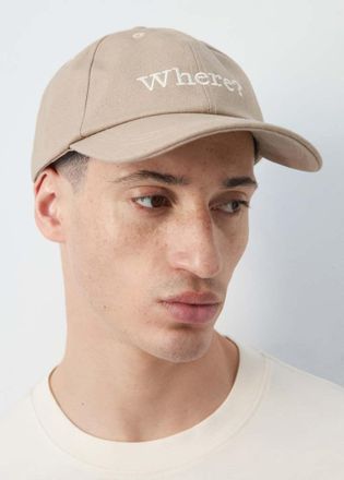 Mango Cappellino ricamato beige - Uomo - Taglia unica - MANGO MAN