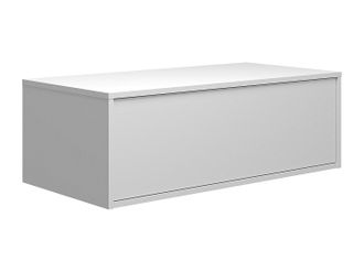 Vente-Unique Mueble de ba&ntilde;o flotante bajolavabo - Color blanco - 94 cm - TEANA II