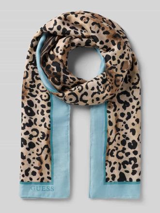 Guess Schal mit Label-Detail in Hellblau, Gr&ouml;&szlig;e 1