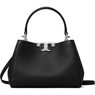 Tory Burch Mini Eleanor Soft Leather Satchel in Black at Nordstrom