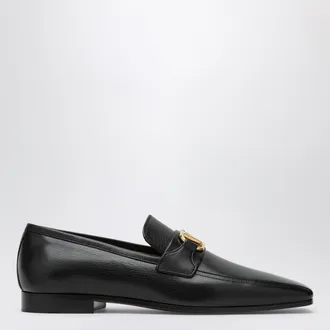 Valentino Garavani Mocassino Vlogo Signature nero in capretto