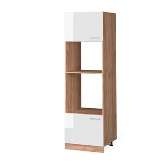 Vicco Armario Para Microondas R-line, Blanco Alto Brillo, 60 Cm