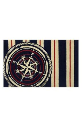 R16 Home Nautical Compass Doormat in Blue Red White at Nordstrom Rack, Size 24X36
