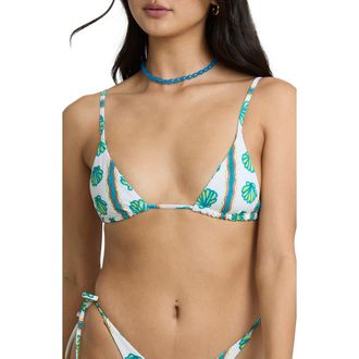 Billabong Salty Waves Reversible Slider Bikini Top in Salt Crystal at Nordstrom, Size X-Small