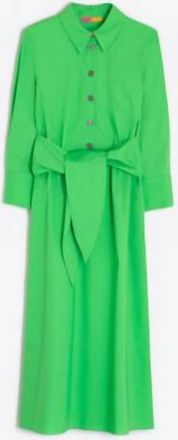 Vilagallo Womens Lazo Poplin Dress In Verde