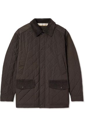 Purdey Winchester Corduroy and Knit-Trimmed Quilted Padded Shell Jacket