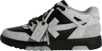 Off-white Out Of Office OOO Low Tops Light Grey Black Suede OMIA189S25LEA0070510