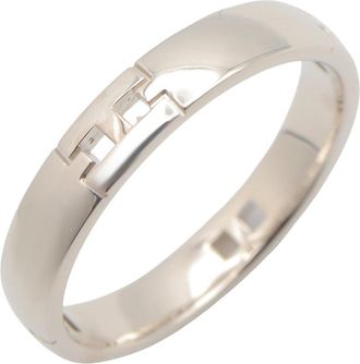 Herm&egrave;s Silver White Gold (18K) Band Ring (Pre-Owned)