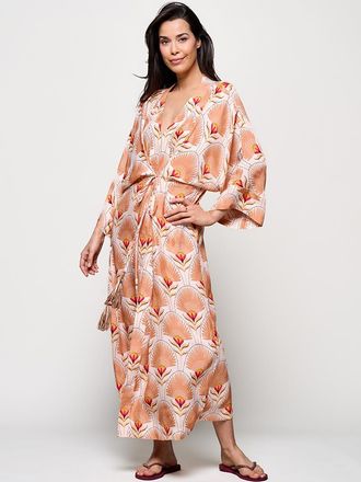 Mart Visser Caroline Tensen Islay Kimono Jurk Zand / Multi