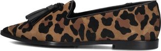 Stefano Lauran Elegante Luipaardprint Instappers - Dames - Loafers - Bruin - 37 1/2 EU - Su&egrave;de - Schoenen