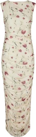 Neo Noir Artiest Mesh Jurk Room Draperen Silhouet - Dames - Maxi kleedjes - Veelkleurig - XS - Kleedjes