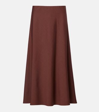 Brunello Cucinelli Wool-blend midi skirt