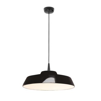 Zafferano Circus Black Lampada A Sospensione A Led Con Diffusore In Ceramica Artigianale Diametro 35 Cm, Temperatura 3000k, Dimmerabile Triac, Finitura Bianca
