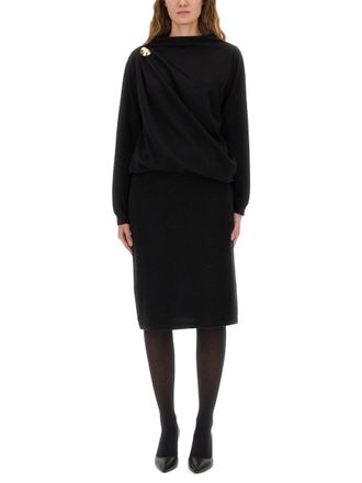 Fabiana Filippi Midi Dress With Gold Detail