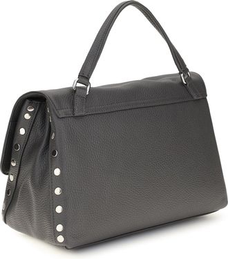 Zanellato Womens Handbag Postina Daily Grey Vulcano Calf Leather (bos Taurus) Handbags Hand Bags