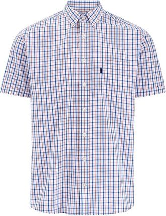Champion Whitstable Mens Check Shirt Short Sleeves Button Up Casual Wear (UK, Alpha, XL, Regular, Regular, Red)