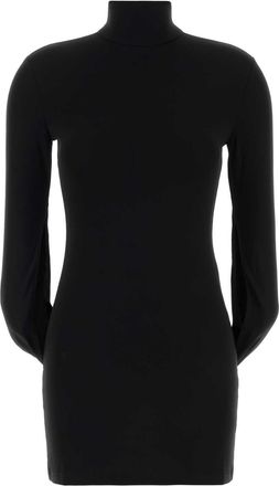 Alexander Wang Alexander Wang Black Stretch Jersey Mini Dress