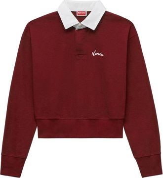 Kenzo Embroidered Logo Polo - Dames - Sweatshirts - Rood - S - Katoen - Hoodies & sweatvesten