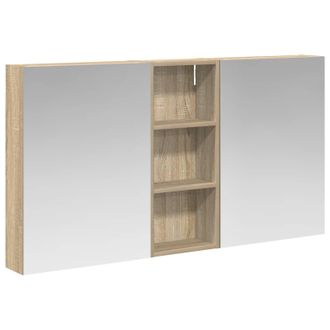vidaXL Juego De Muebles De Ba&ntilde;o Con Estante 3 Pcs 130 X 14,5 X 70 Cm Vidaxl