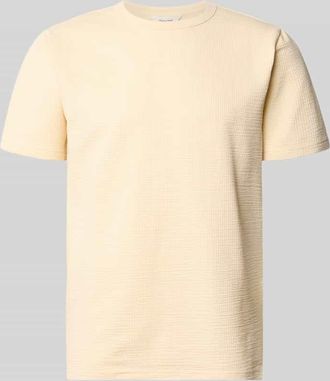 Selected Regular Fit T-Shirt aus Baumwoll-Mix Modell SANDER in Sand, Gr&ouml;&szlig;e XXL