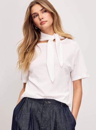 Icone Womens Scarf collar T-shirt