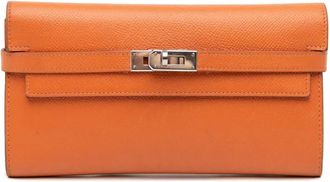 Hermès 2010 Epsom Kelly Longue Wallet lange portemonnee - Oranje