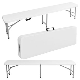 OEM Banco Plegable Para Catering De 180 Cm, Color Blanco