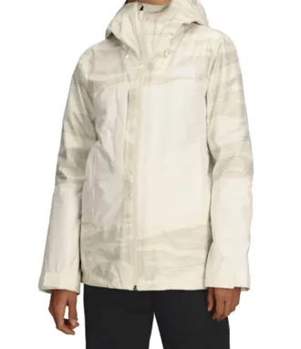 The North Face Thermoball Snow Triclimate Jacket In White Dune Edge