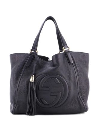 Gucci Embossed Soho Leather Medium shoulder bag - women - Calf Leather/Leather - One Size - Black