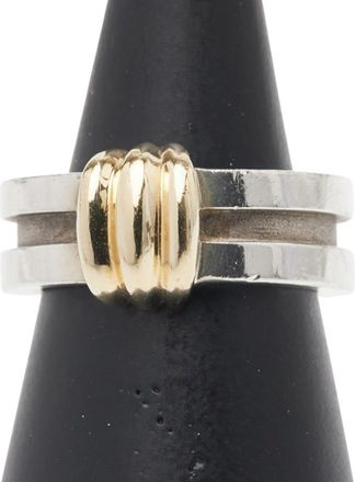 Tiffany & Co. Gold Silver Yellow Gold (18K) Silver 925 Band Ring (Pre-Owned)