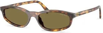 Miu Miu Eyewear MUA06S14L09Z Tortoiseshell Acetate Sunglasses - Brown
