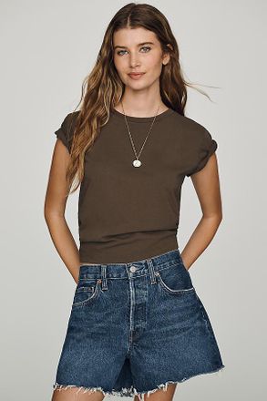 A Gold E Adine Crop Tee