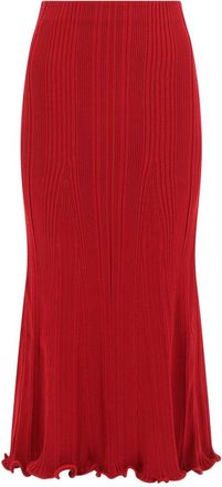 Self Portrait Viscose Midi Skirt