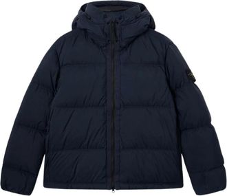 Stone Island Matt Ripstop Cordura Down Jacket - Heren - Gewatteerde jassen - Blauw - M - Nylon - Jassen