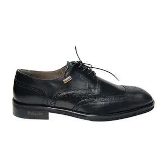 Pollini Schoenen, Heren, Zwart, 42 EU, Leer, Mocassini Pelle