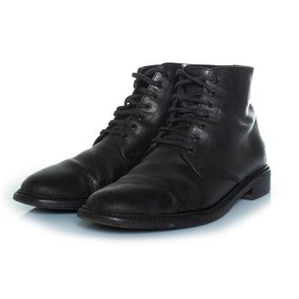 Saint Laurent Zwarte leren veterschoenen tot enkel