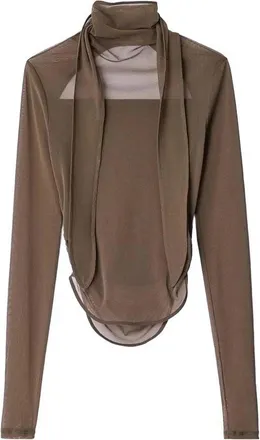 Christophe Lemaire Ballerina Foulard Top Cacao