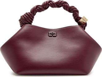 Ganni Bou Small Leather top Handle bag - Burgundy - One Size