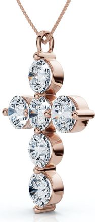 Pompeii3 6Ct Diamond Cross Pendant Lab Grown 18 Necklace