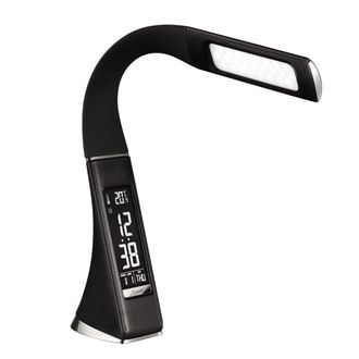 Wonderlamp Flexo Led Con Reloj Digital Pipo Negro (5w)