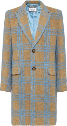 Philipp Plein Alpaca Wool Lange Jas - Heren - Mantel - Veelkleurig - 3XL - Wol - Jassen