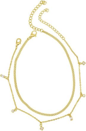 Adornia 14K Plated Curb Chain Anklet