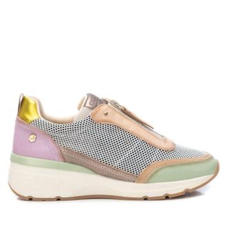 Xti Womens Leather Trainers Sneakers In Aqua