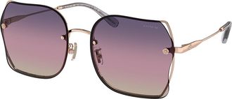 Coach HC7150D CH574 Asian Fit 9331U6 Womens Sunglasses Gold Size 60