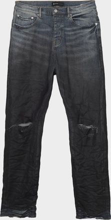 Purple Men & apos;s Coated Gradient Relaxed Straight-Leg Jeans