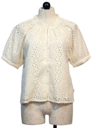 Cleobella Womens Kate Eyelet Blouse In Ivory