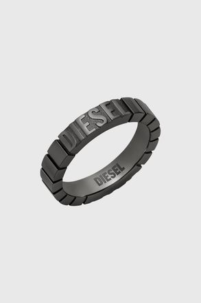 Diesel Stainless Steel Band Ring - Rings - Unisex - Black