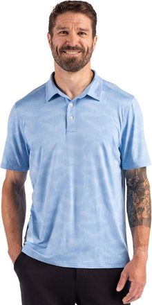 Cutter & Buck Coastline Recycled Double Peached Camo Print Mens Polo